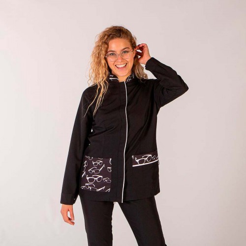 Blusa sanitaria mujer Garys Gala 6605 Negra