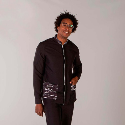 Blusa sanitaria hombre Garys Ferran 6165 Negro