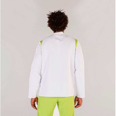 Chaqueta de sanidad Garys Gorka 6163 Blanco-Pistacho