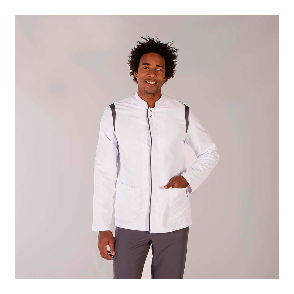Chaqueta de sanidad Garys Gorka 6163 Blanco-Marengo