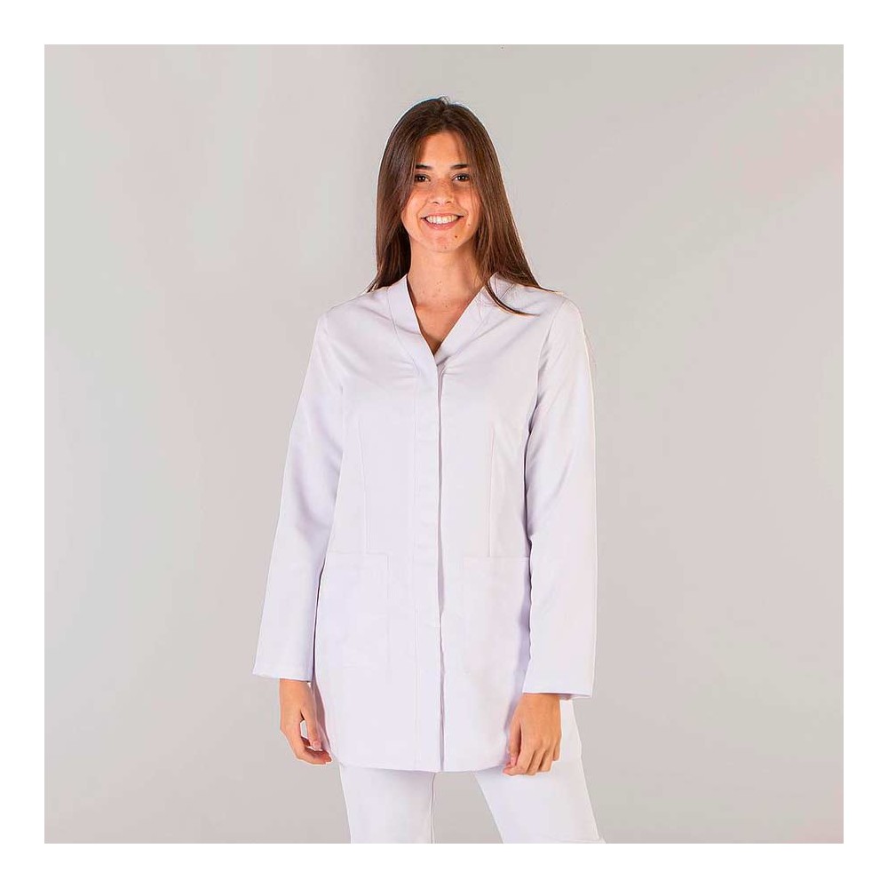 Bata de estética mujer Garys Victoria 6609 Blanca