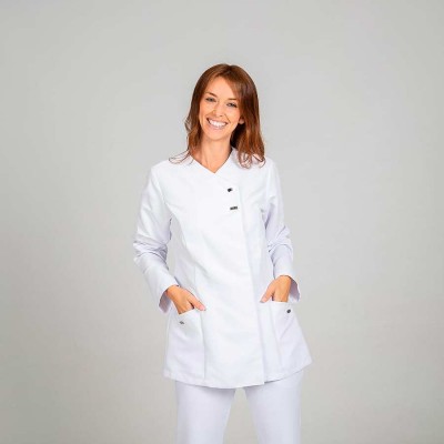 Chaqueta de sanidad mujer Garys 6595 Blanco