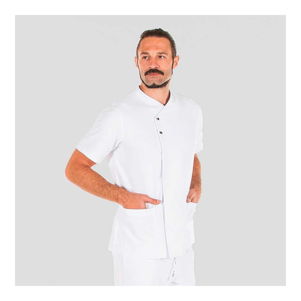 chaqueta de sanidad hombre Garys Hugo 6125 Blanca