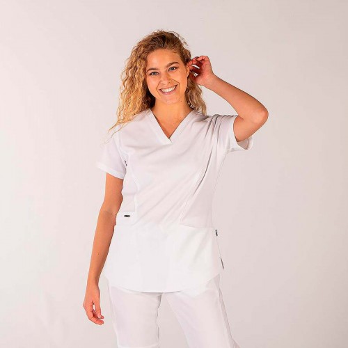 Blusa sanitaria transpirable mujer Garys Olaya 661400 Blanca