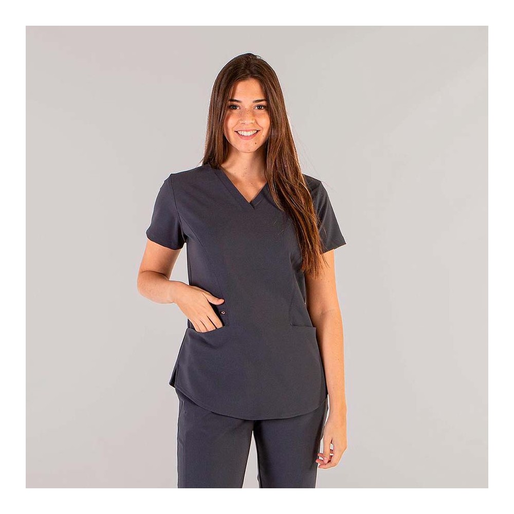 Blusa sanitaria transpirable mujer Garys Olaya 661400 Gris marengo