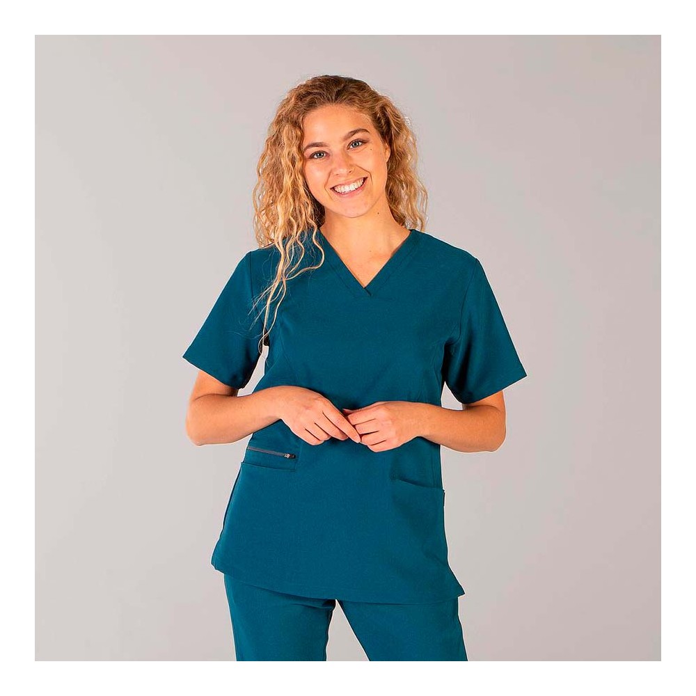 Blusa sanitaria transpirable mujer Garys Olaya 661400 Verde petroleo