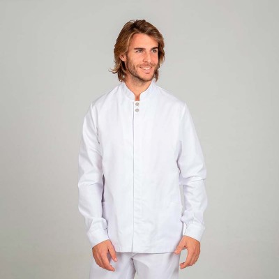 Chaqueta sanitaria abierta de  hombre Garys blanca