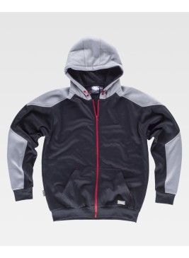 Sudadera con capucha Workteam S5530 Negro/Gris