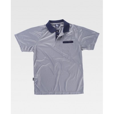Polo combinado Workteam S6530 Gris-Marino