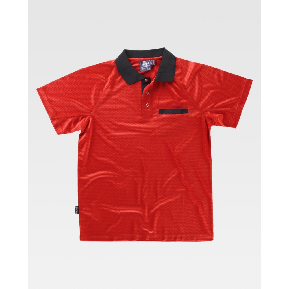 Polo combinado Workteam S6530 Rojo-Negro