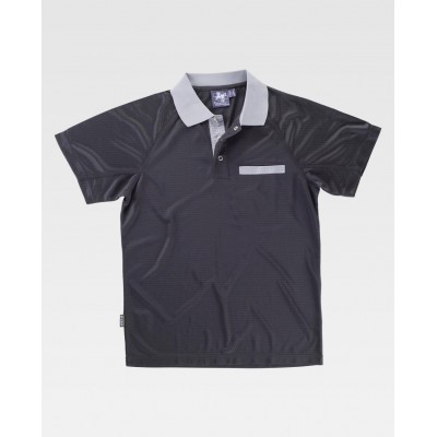 Polo combinado Workteam S6530 Negro-Gris