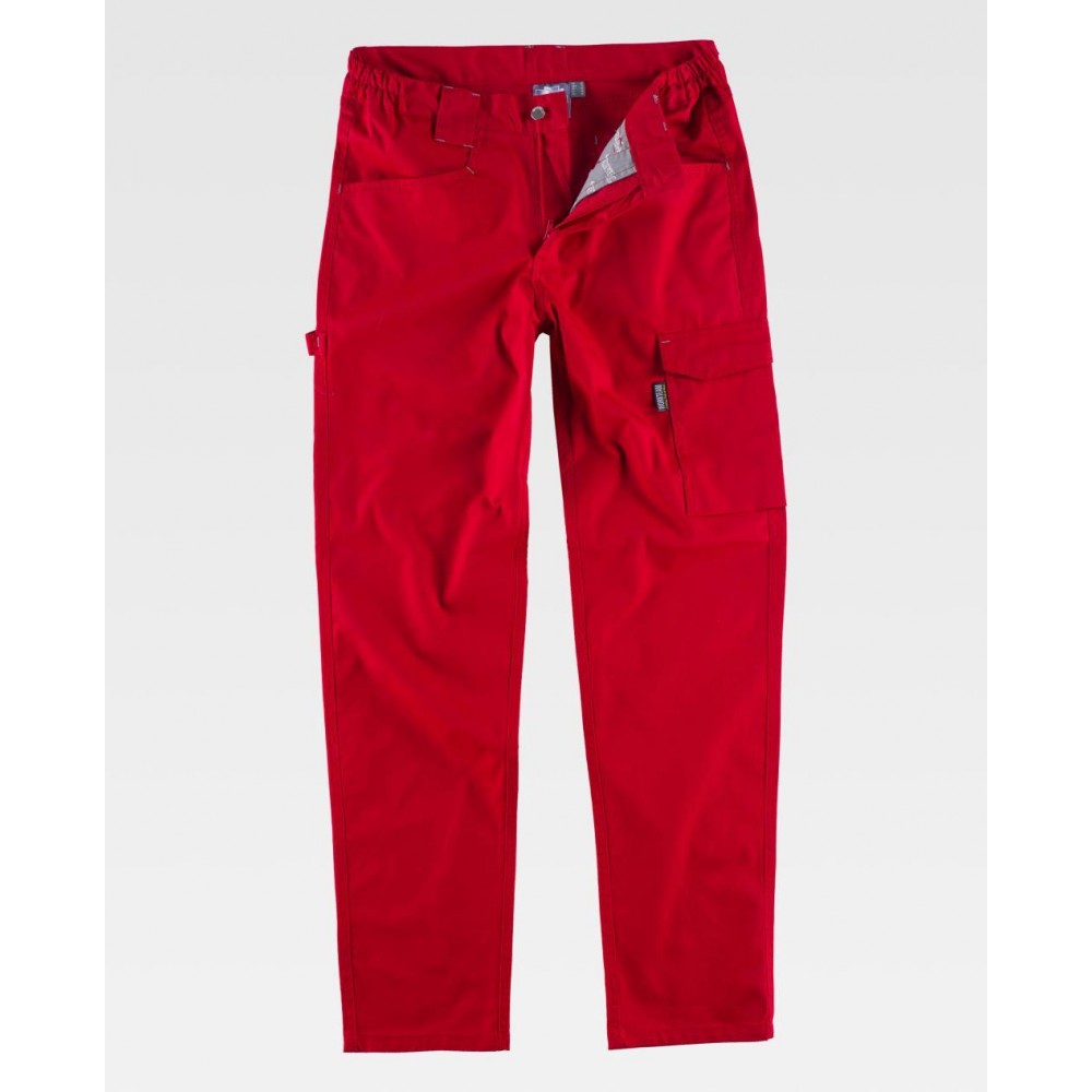Pantalón de trabajo elástico Workteam B4030 Rojo