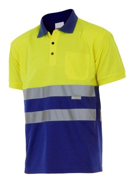 Polo alta visibilidad Velilla serie 173 Amarillo-Azulina