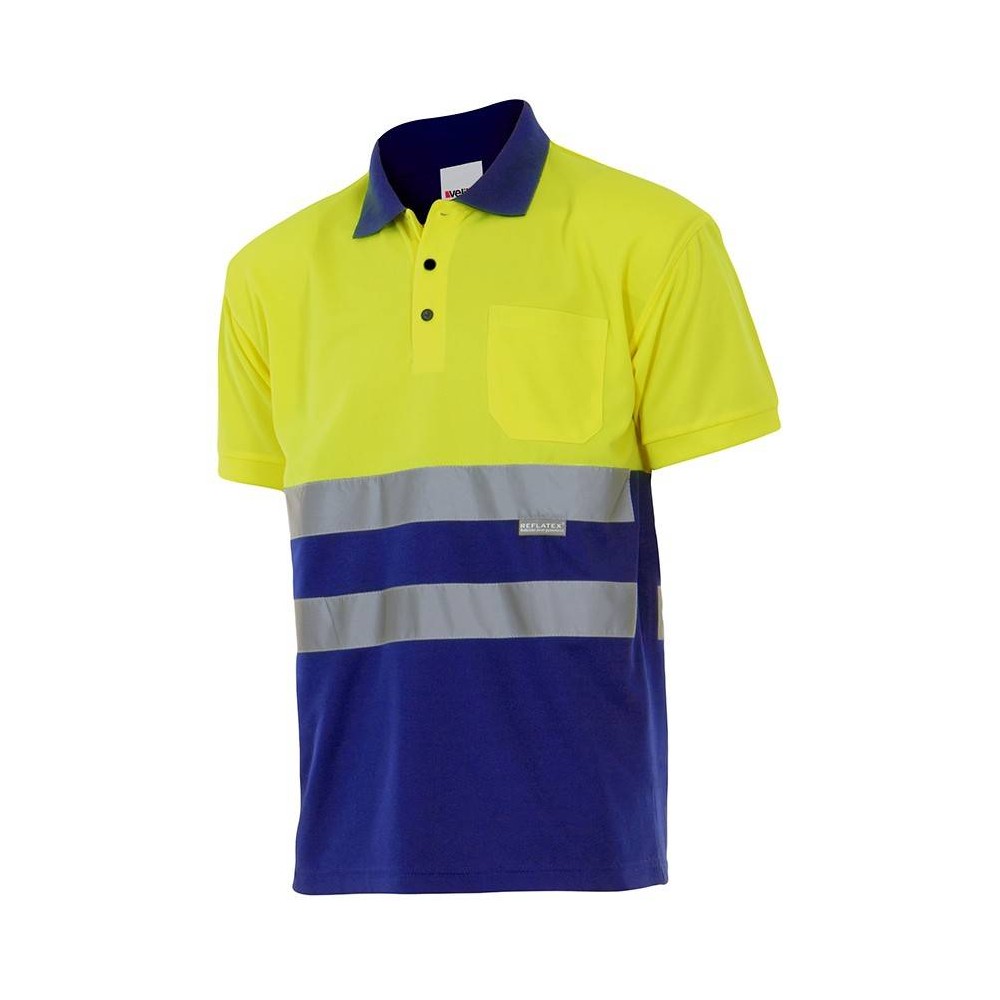 Polo alta visibilidad Velilla serie 173 Amarillo-Azulina