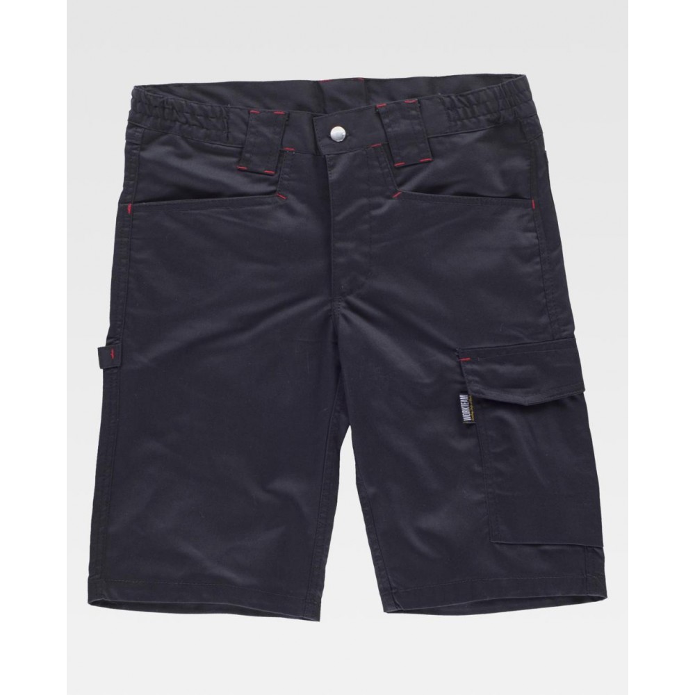 Bermuda elástica Workteam B4035 Negro