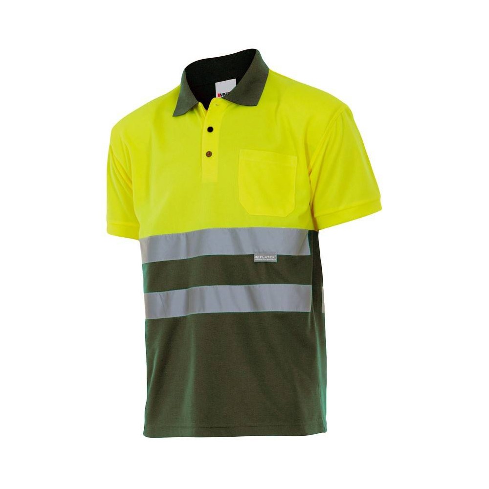 Polo alta visibilidad Velilla serie 173 Amarillo-Verde caza