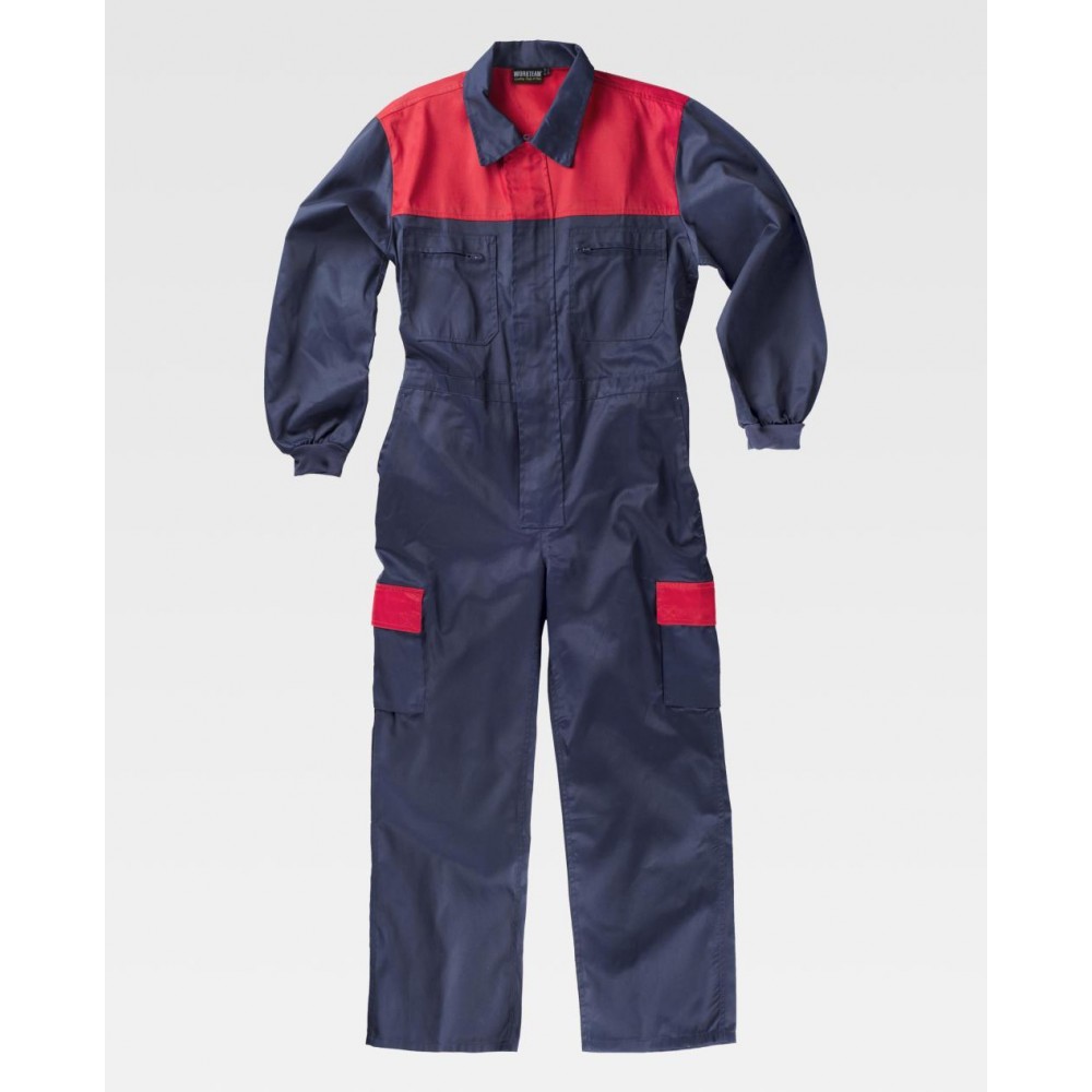 Buzo de trabajo Combinado Workteam C4502 Marino-Rojo