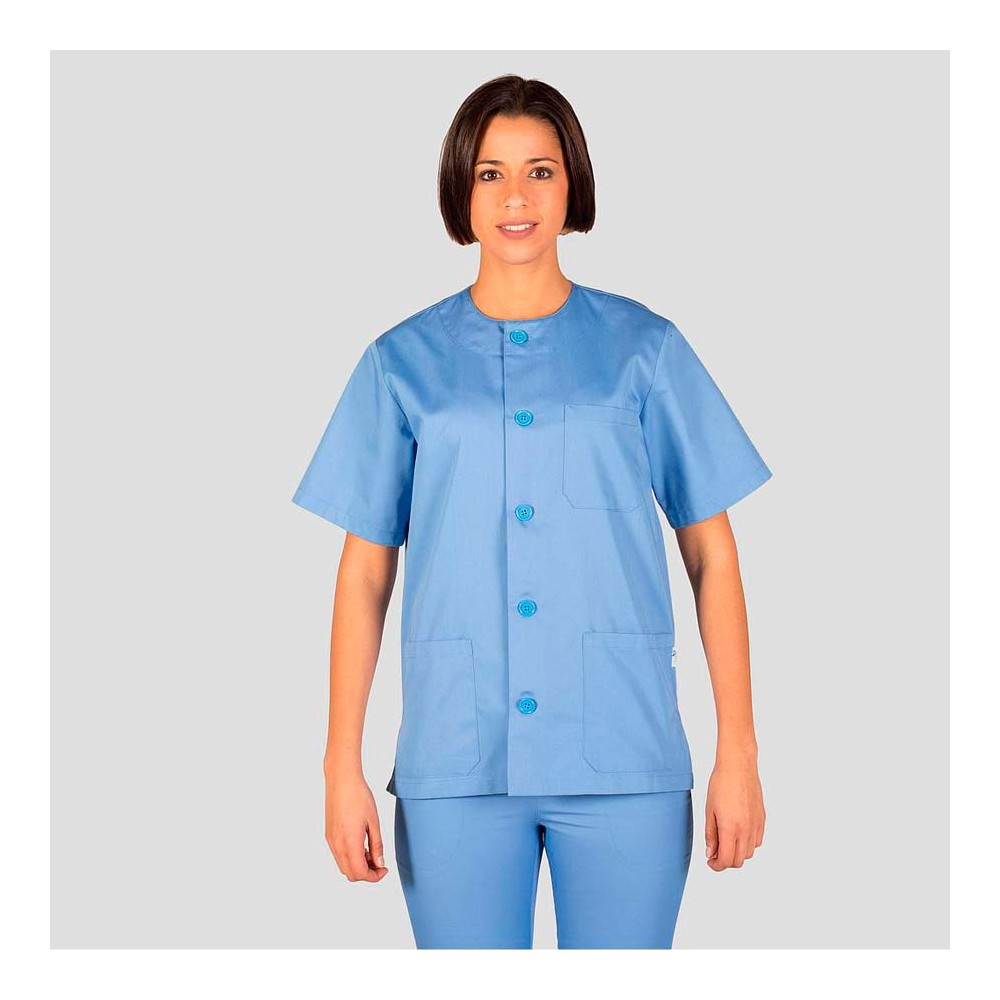 Blusa de sanidad con botones unisex Garys 604000 Celeste