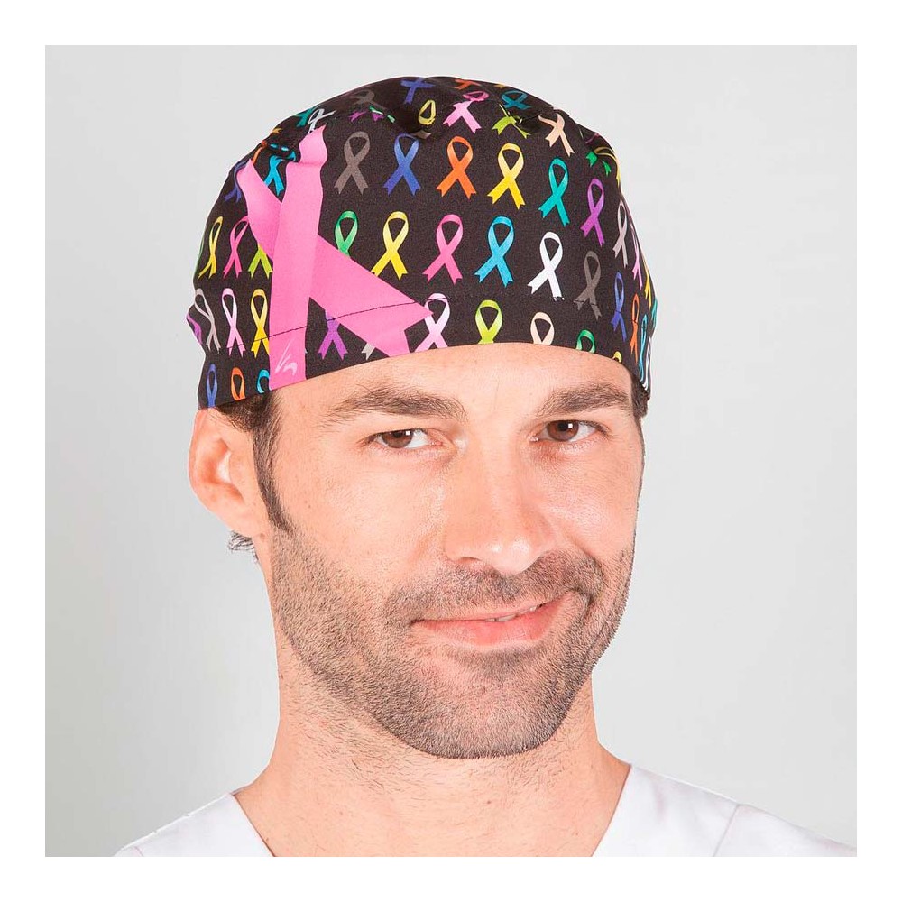 Gorro sanitario estampado con tiras Lazo