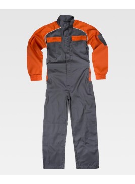 Buzo de trabajo reforzado Workteam C4503 Gris-Naranja