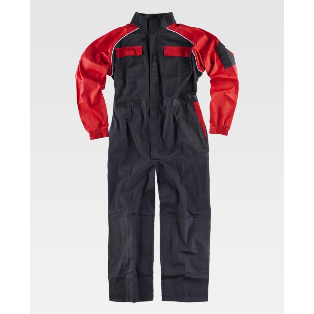 Buzo de trabajo reforzado Workteam Workteam C4503 Negro-Rojo