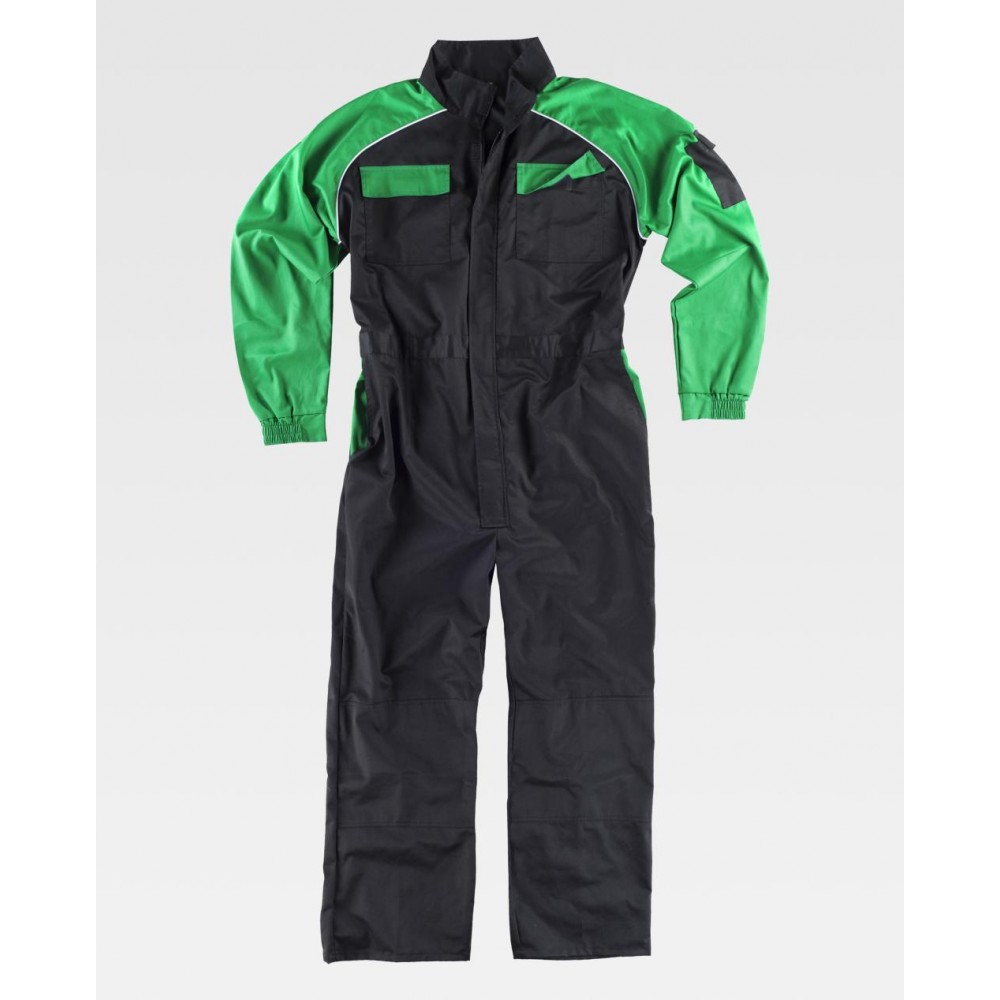 Buzo de trabajo reforzado Workteam Workteam C4503 Negro-Pistacho