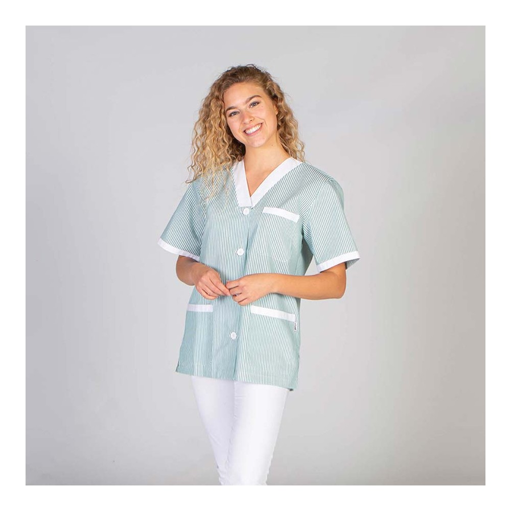 Blusa de limpieza manga corta Garys 652000 Verde