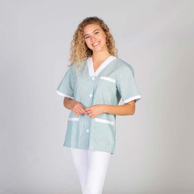 Blusa de limpieza manga corta Garys 652000 Verde