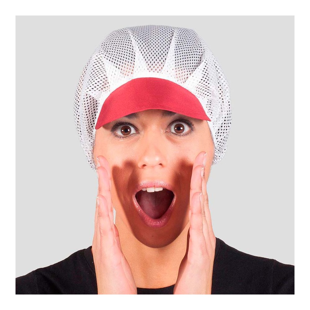 Gorro de cocina rejilla y visera Garys 415000 Rojo