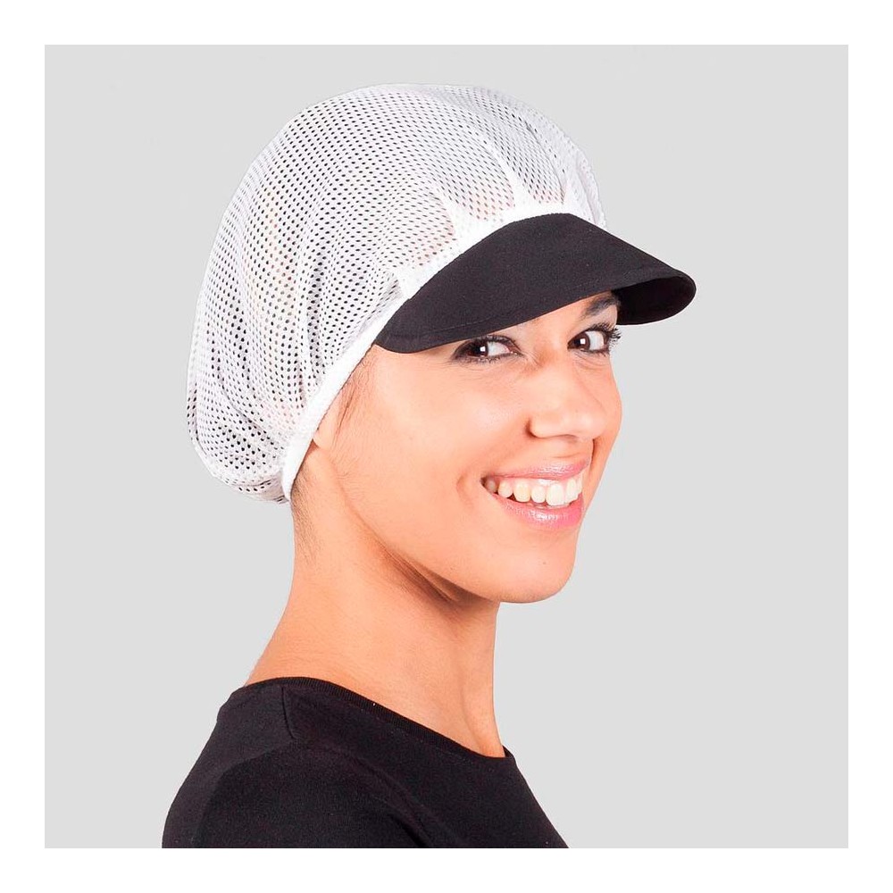 Gorro de cocina rejilla y visera Garys 415000 Negro