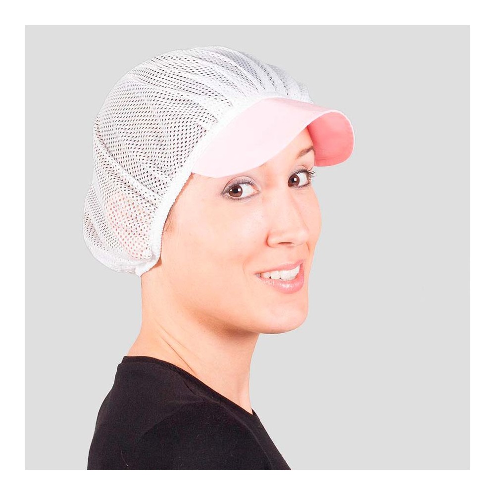 Gorro de cocina rejilla y visera Garys 415000 Rosa