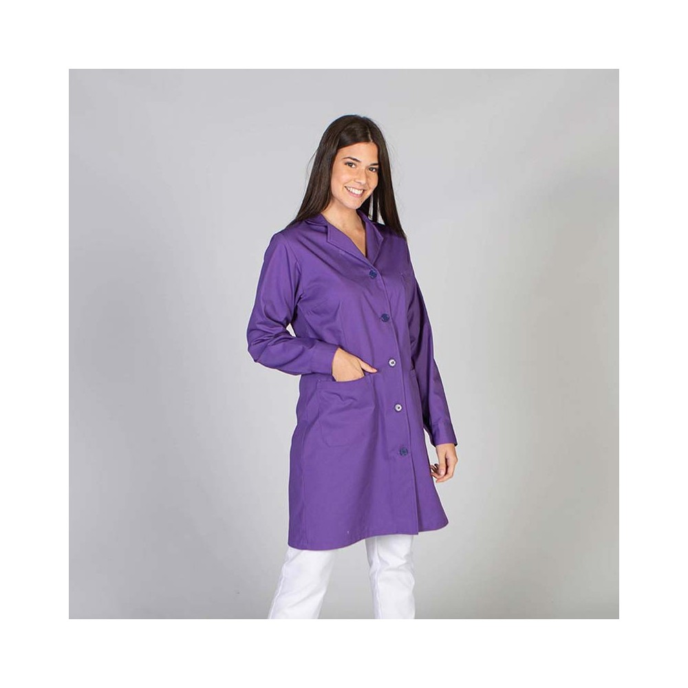 Bata de trabajo mujer manga larga Garys 5500 Morado