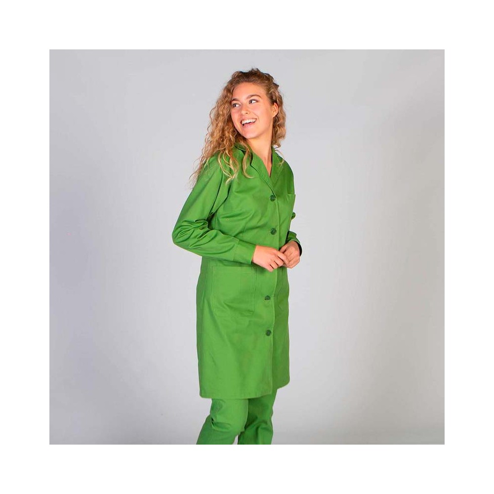 Bata de trabajo mujer manga larga Garys 5500 Verde oliva