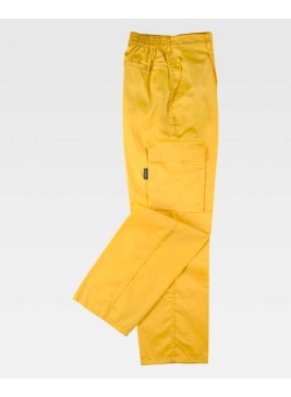 Pantalón de trabajo Multibolsillos Workteam B1403 Amarillo