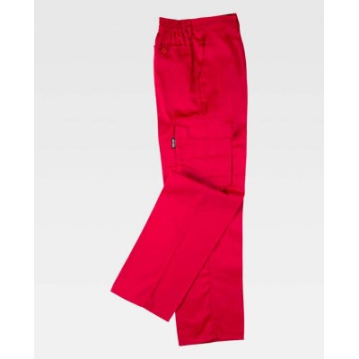 Pantalón Multibolsillos Workteam B1403 Rojo