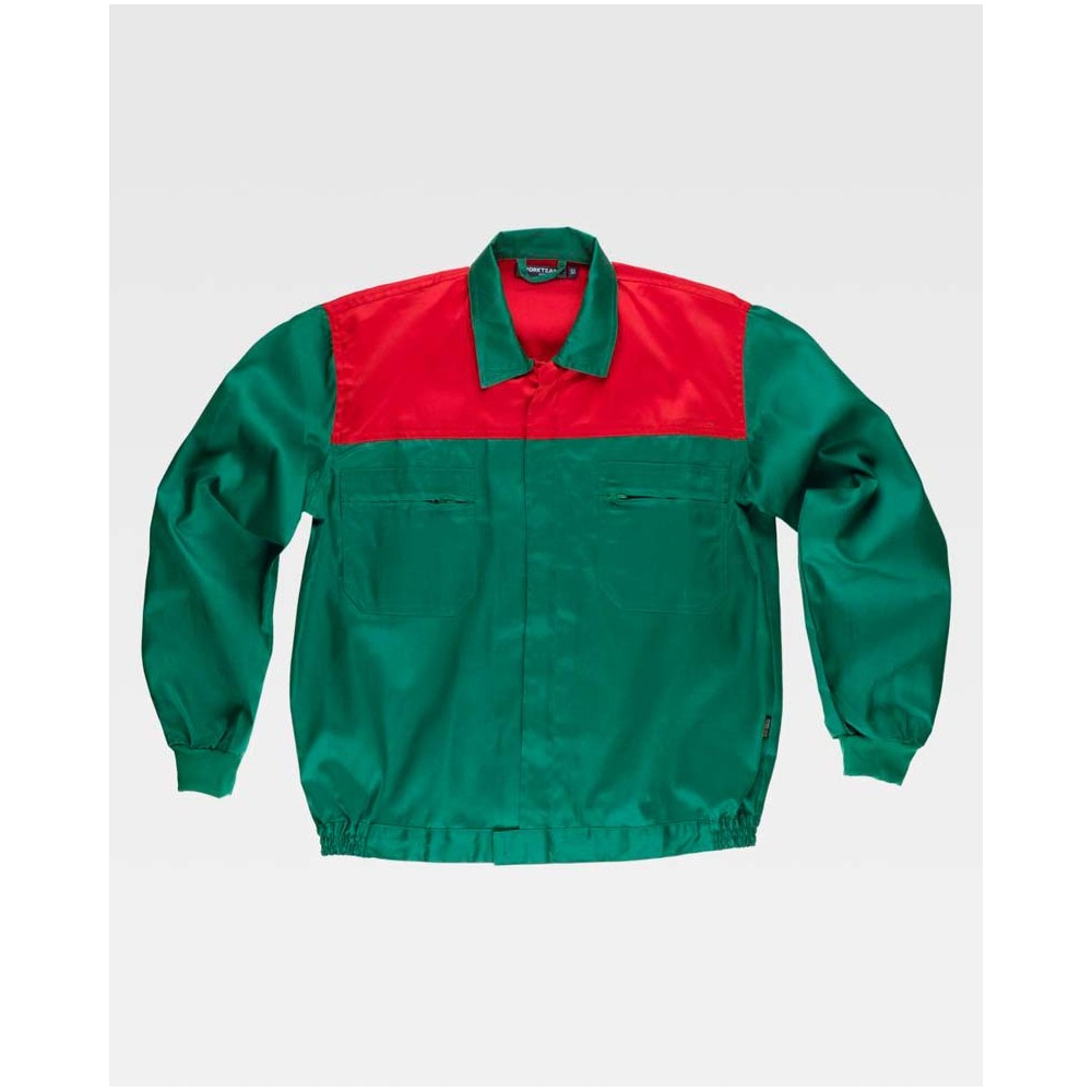 Cazadora Workteam C1101 Verde/Rojo