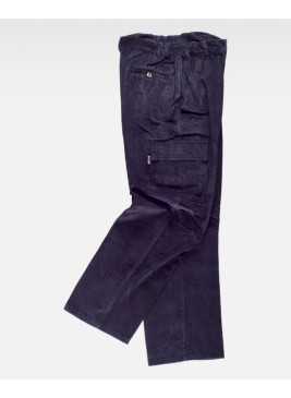 Pantalón de trabajo de pana Workteam S7014 Marino