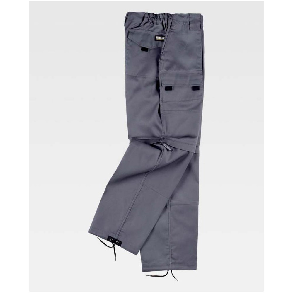 Pantalón de trabajo desmontable Workteam B1420 Gris