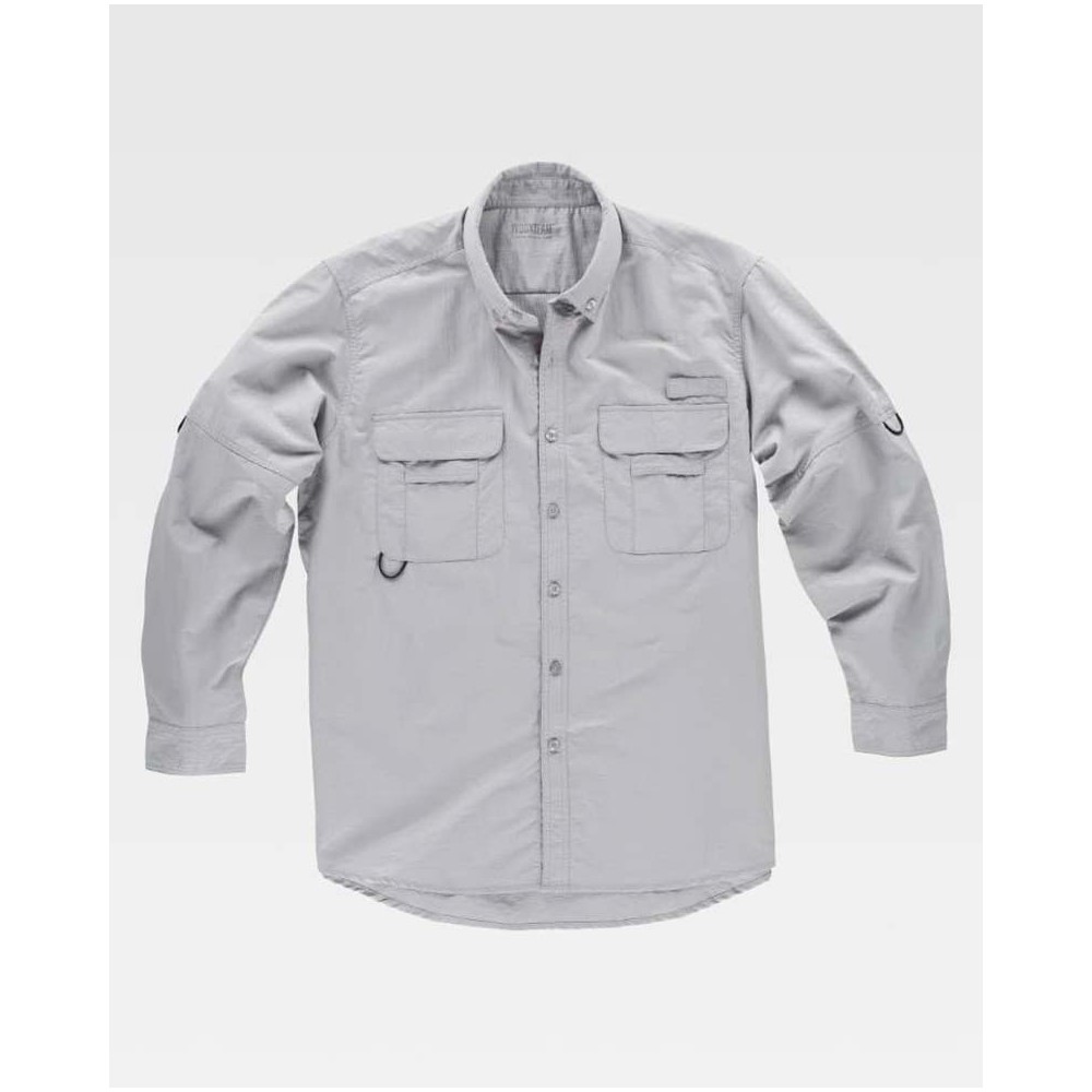 Camisa de trabajo safari Workteam B8500 Gris claro