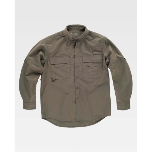 Camisa de trabajo safari Workteam B8500 Verde caza