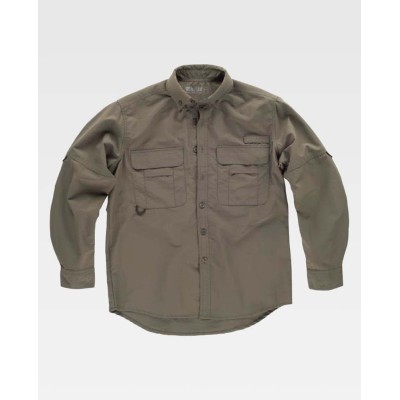 Camisa de trabajo safari Workteam B8500 Verde caza
