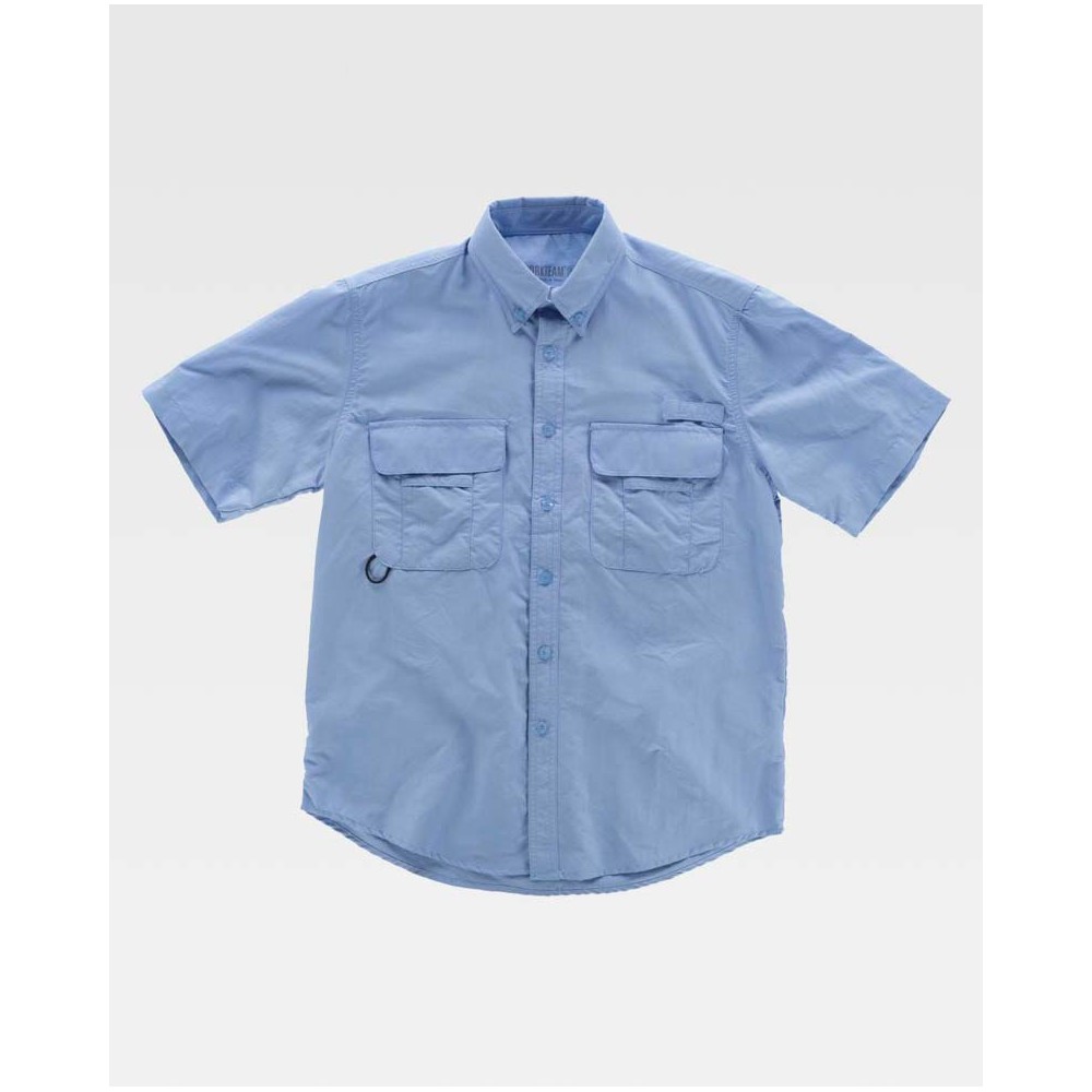 Camisa safari Workteam B8510 Celeste