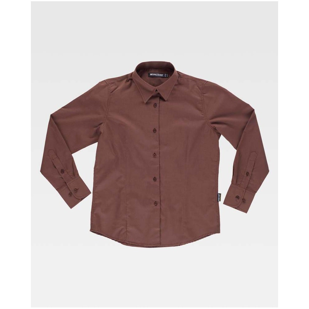 Camisa de trabajo de mujer Workteam B8090 Marrón