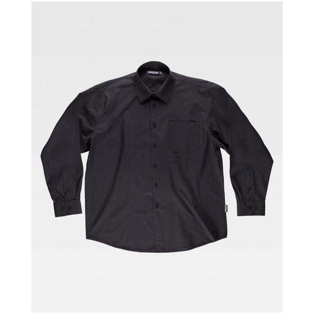 Camisa bolsillo Workteam B800 Negro