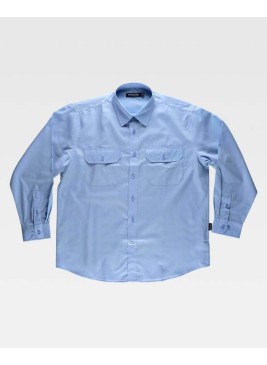 Camisa dos bolsillos Workteam B8001 Celeste