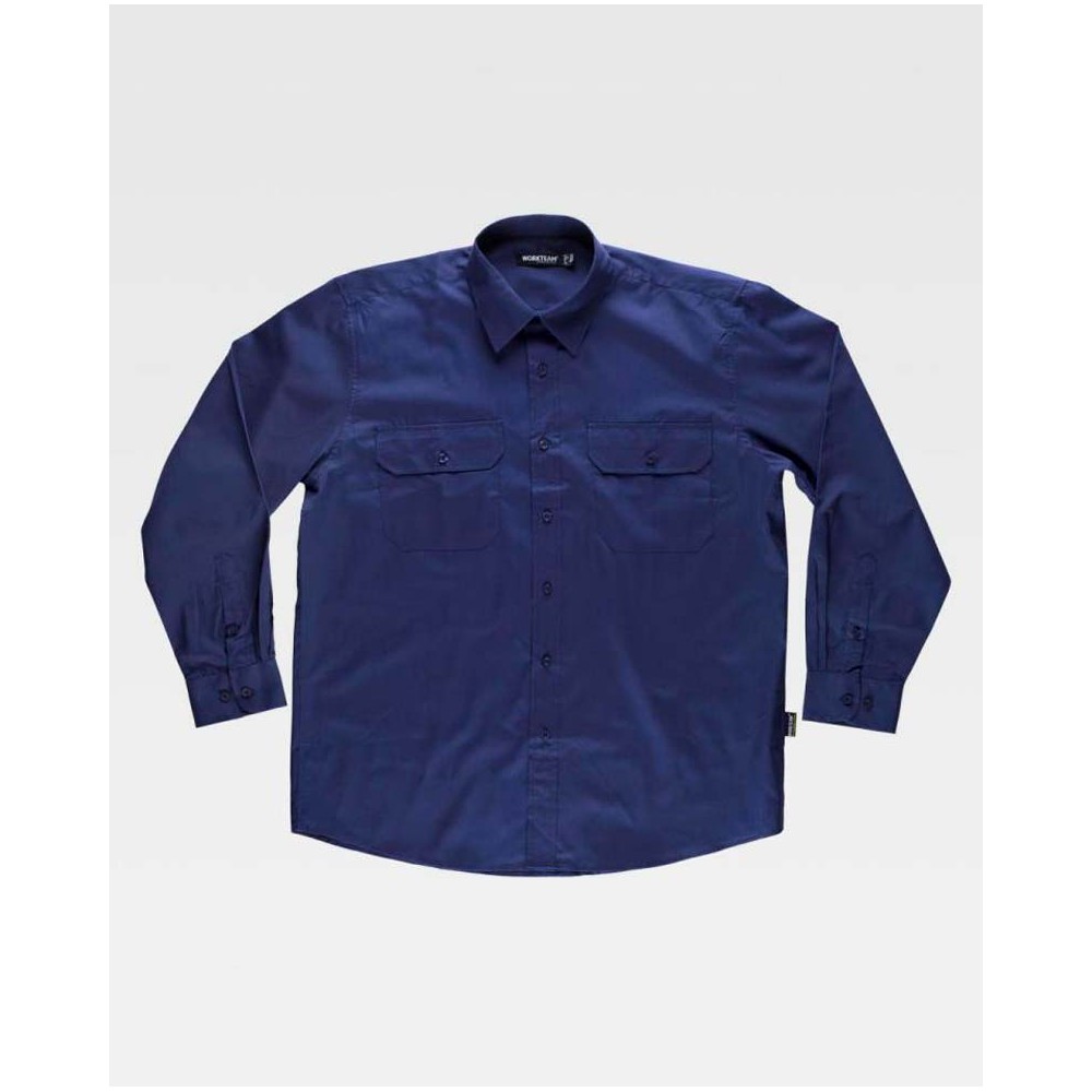 Camisa dos bolsillos Workteam B8001 Marino