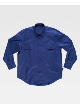 Camisa algodón Workteam B8022 Azulina