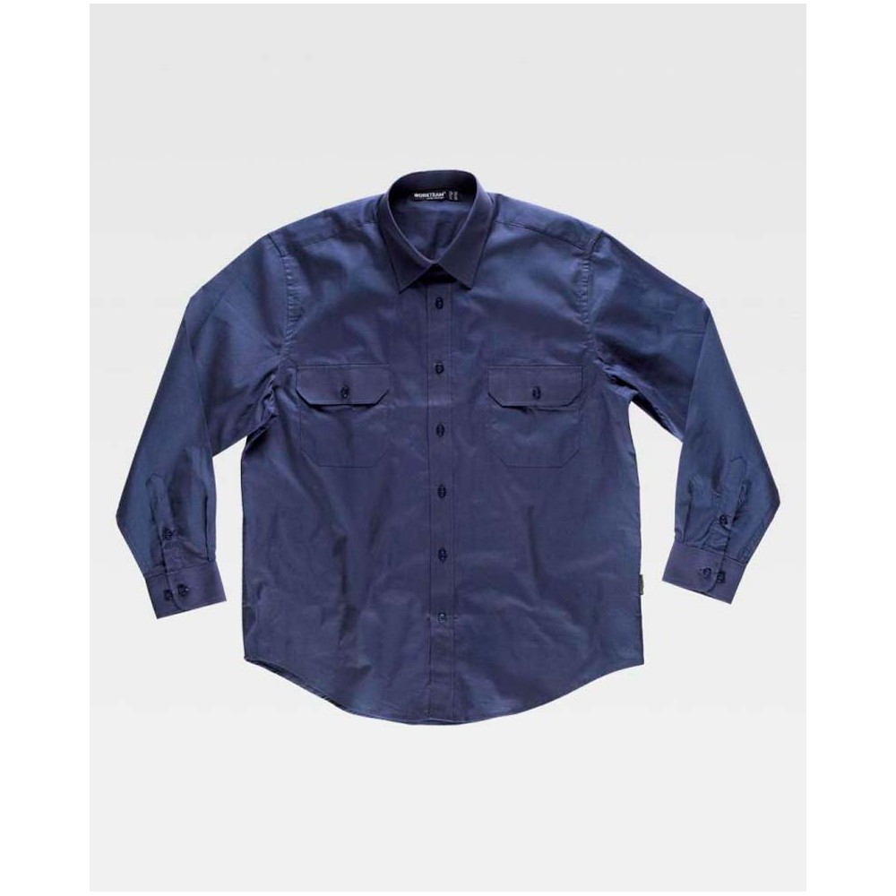 Camisa algodón Workteam B8022 Marino
