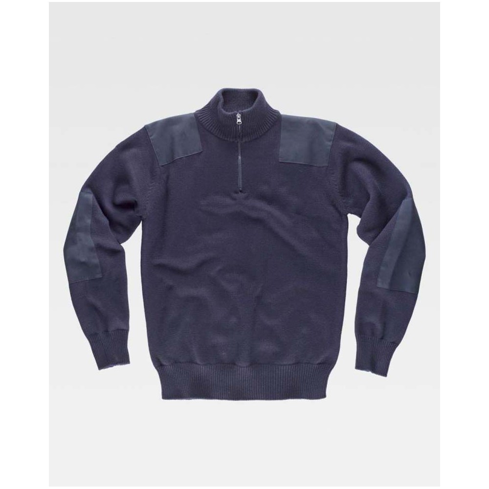 Jersey de trabajo cuello alto Workteam S5502 Marino
