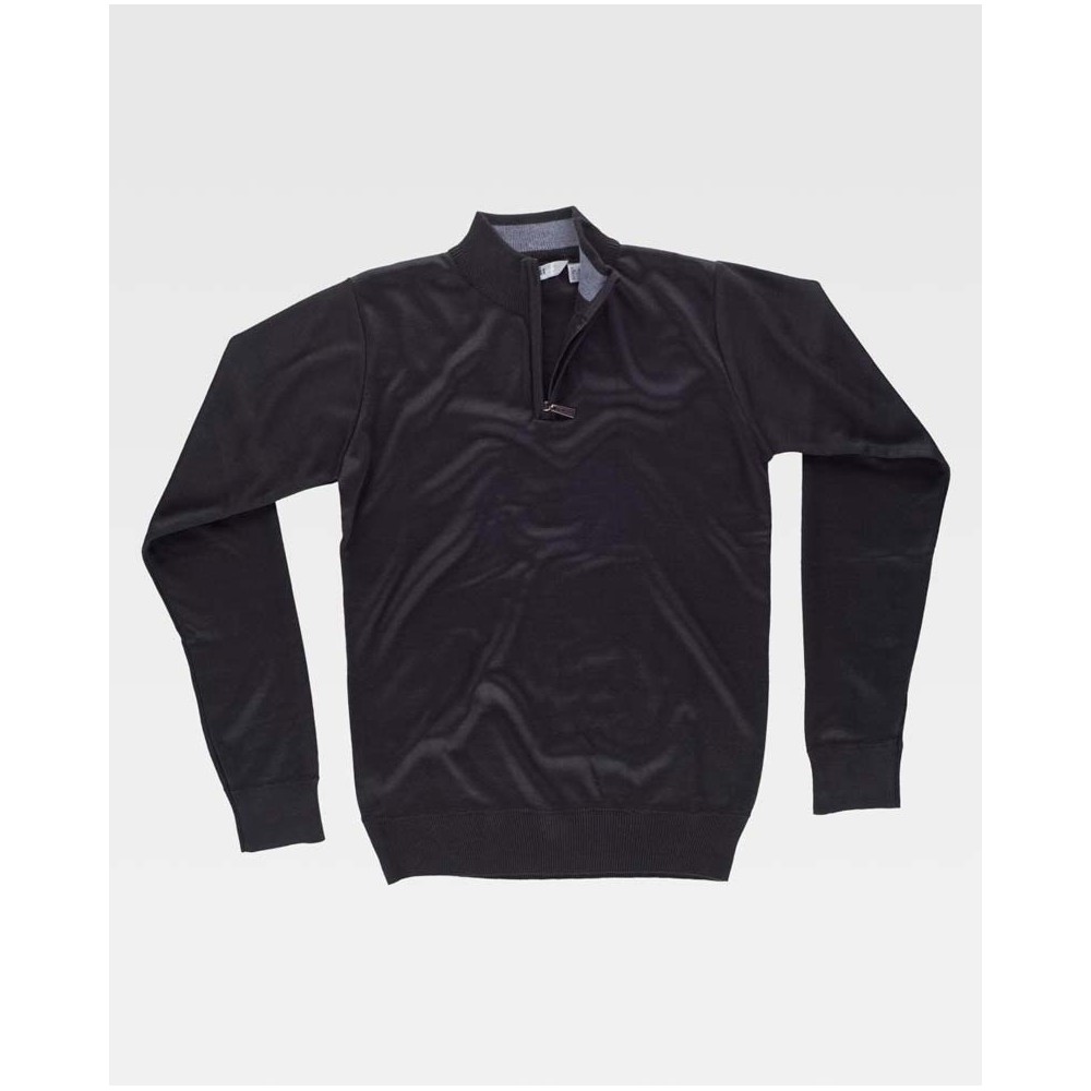 Jersey cremallera Workteam S5601 Negro
